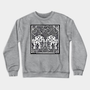 Geometric Elephants 2 Crewneck Sweatshirt